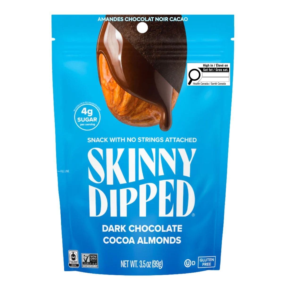 Skinny Dipped Almonds Dark Chocolate Cocoa, 99g