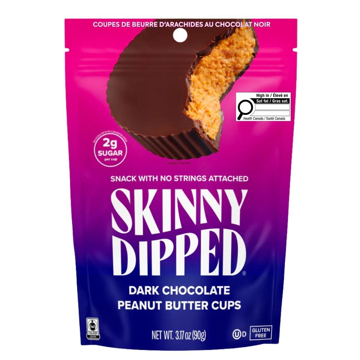 Skinny Dipped Dark Chocolate Peanut Butter Cups, 90g