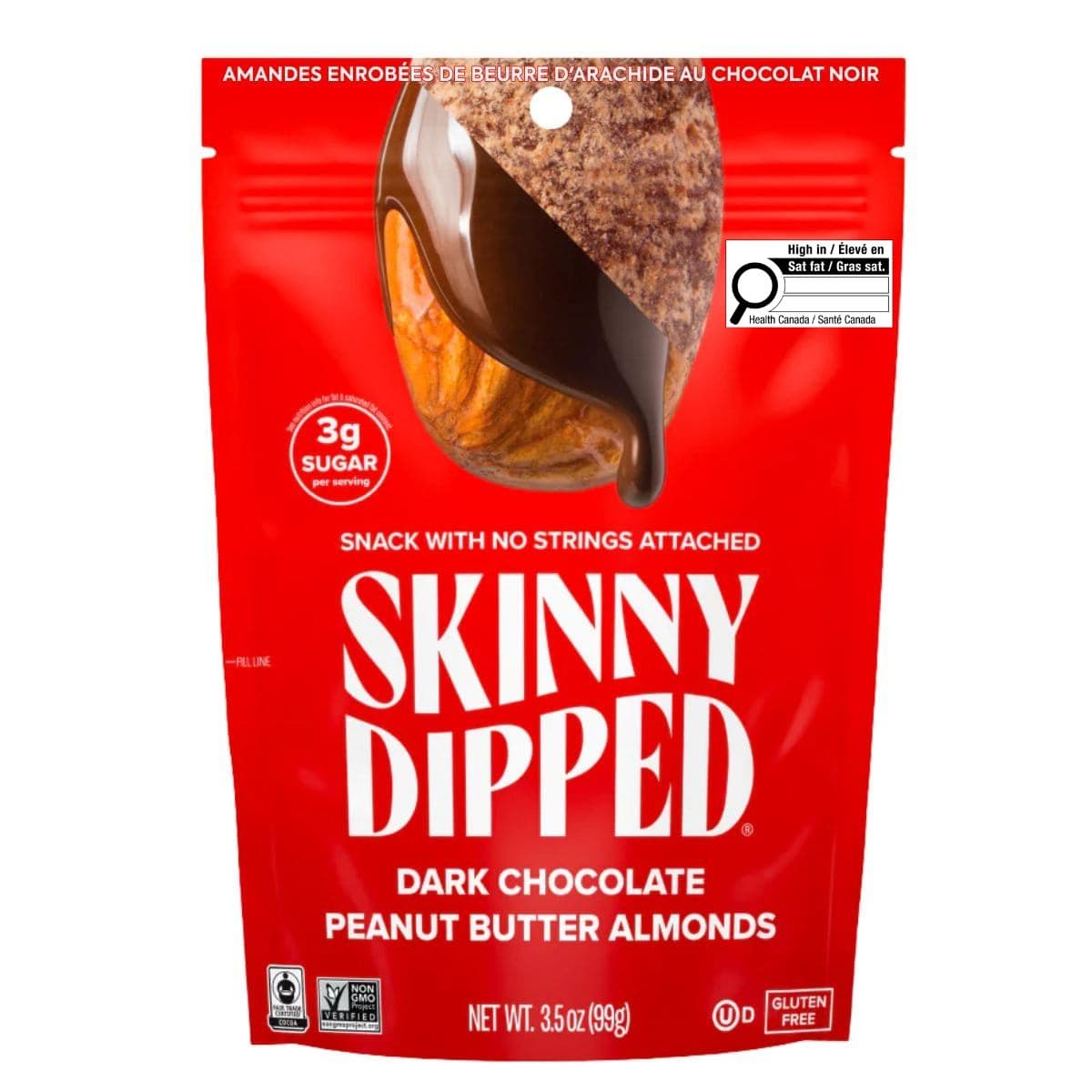 Skinny Dipped Almonds Dark Chocolate Peanut Butter, 99g