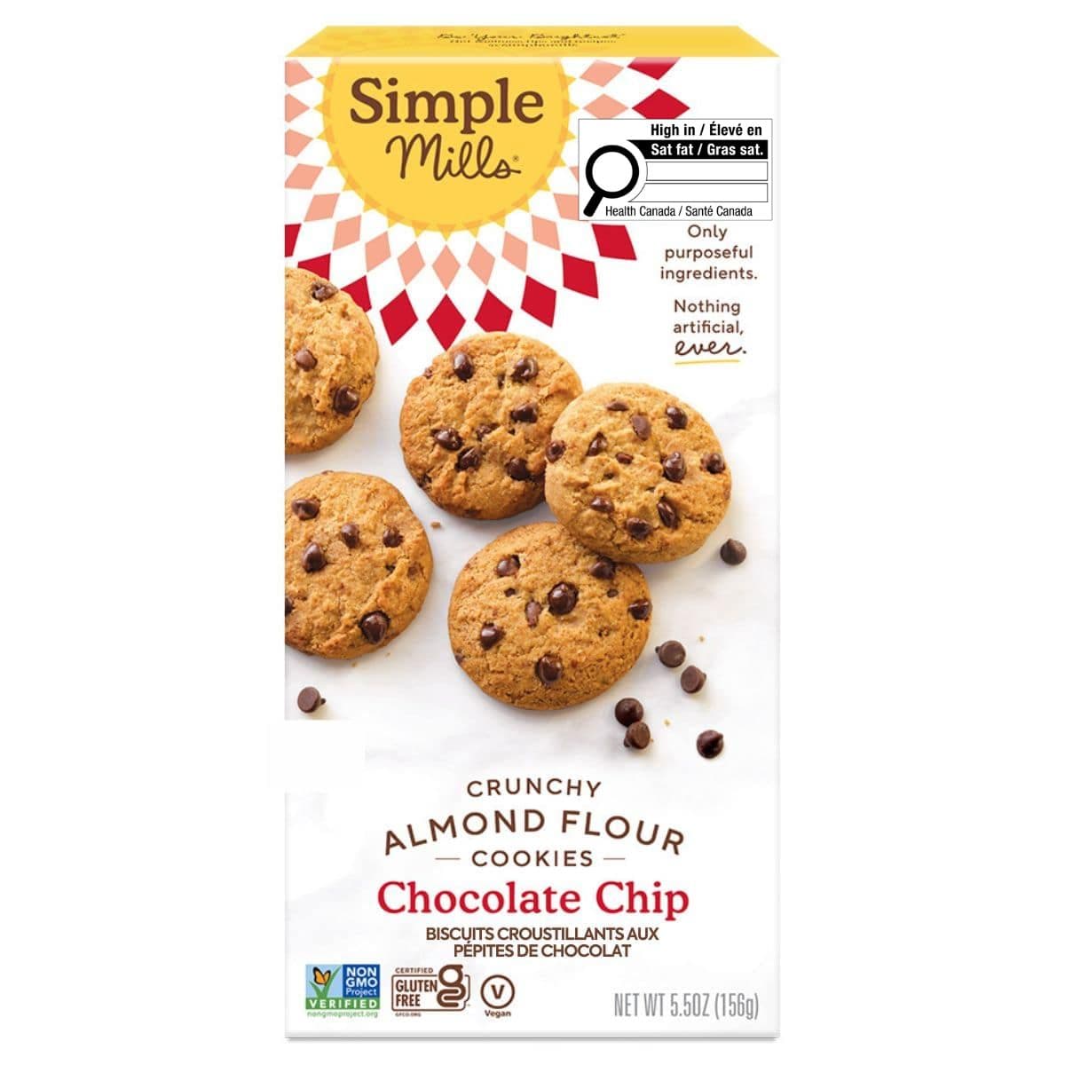 Simple Mills Grain-Free Crunchy Cookies Chocolate Chip, 156g