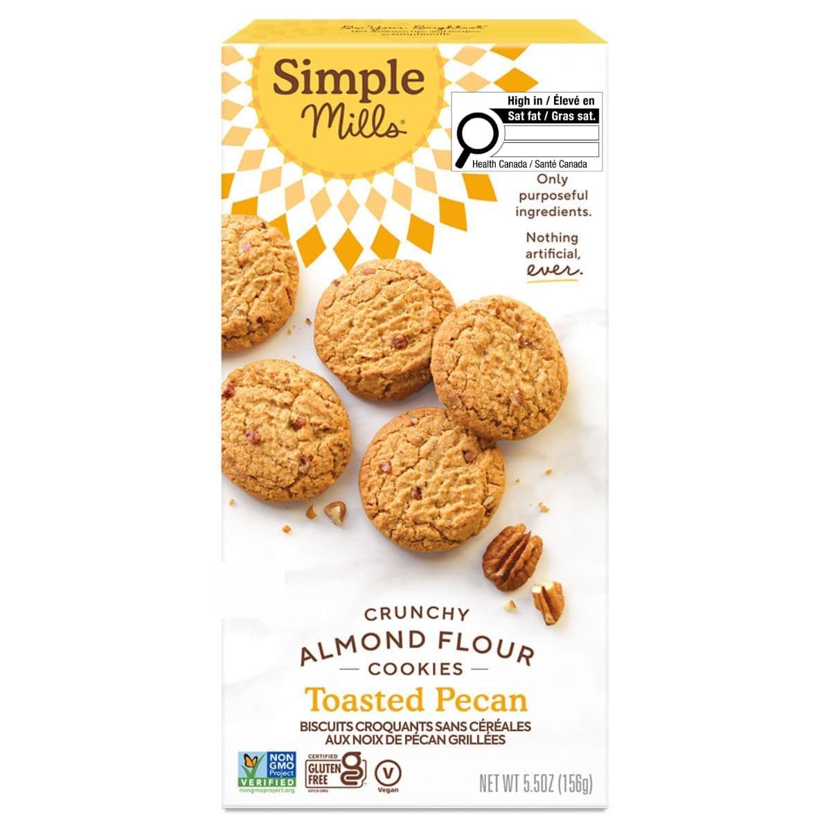 Simple Mills Grain-Free Crunchy Cookies Toasted Pecan, 156g