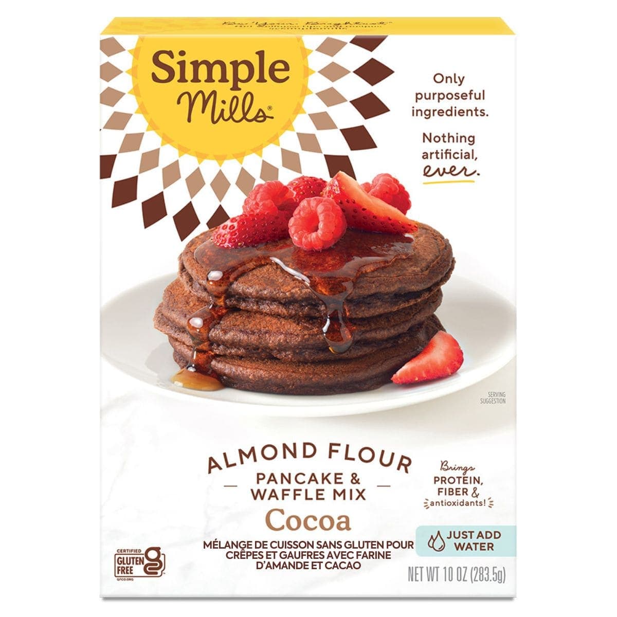 Simple Mills Gluten-Free Almond Flour Pancake & Waffle Mix Cocoa, 283.5g