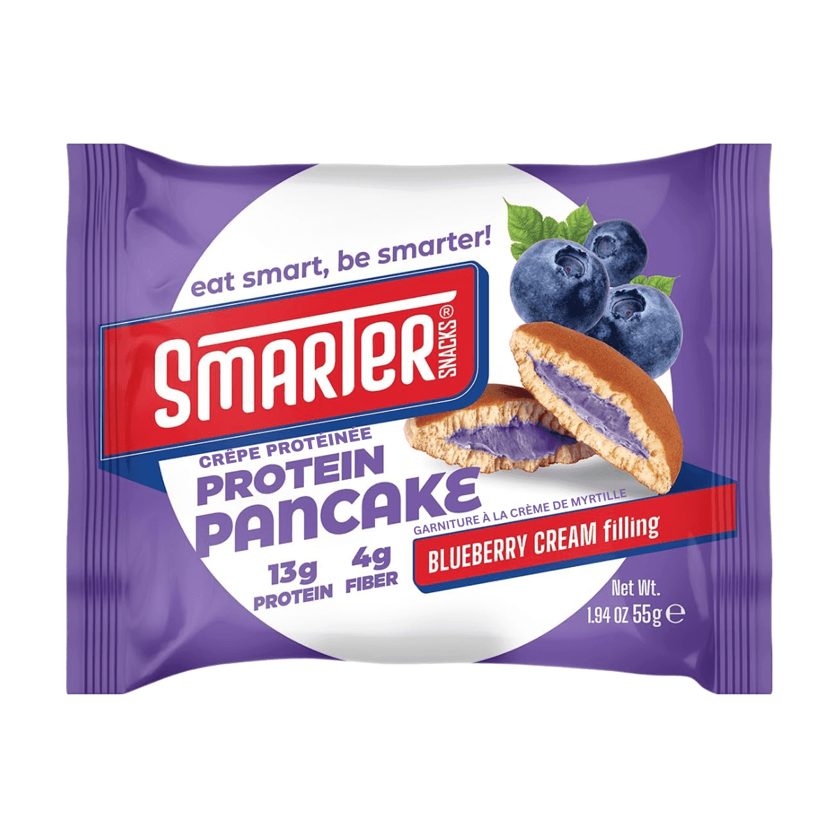 Smarter Snacks Protein Pancake With Blueberry Cream Filling, 55g