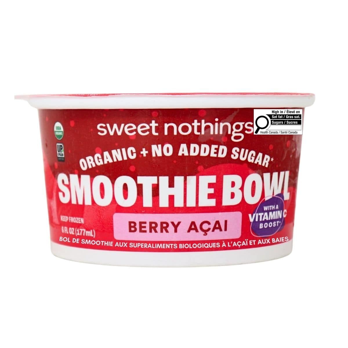 Sweet Nothings Organic Superfood Acai Smoothie Bowl Berry, 177mL