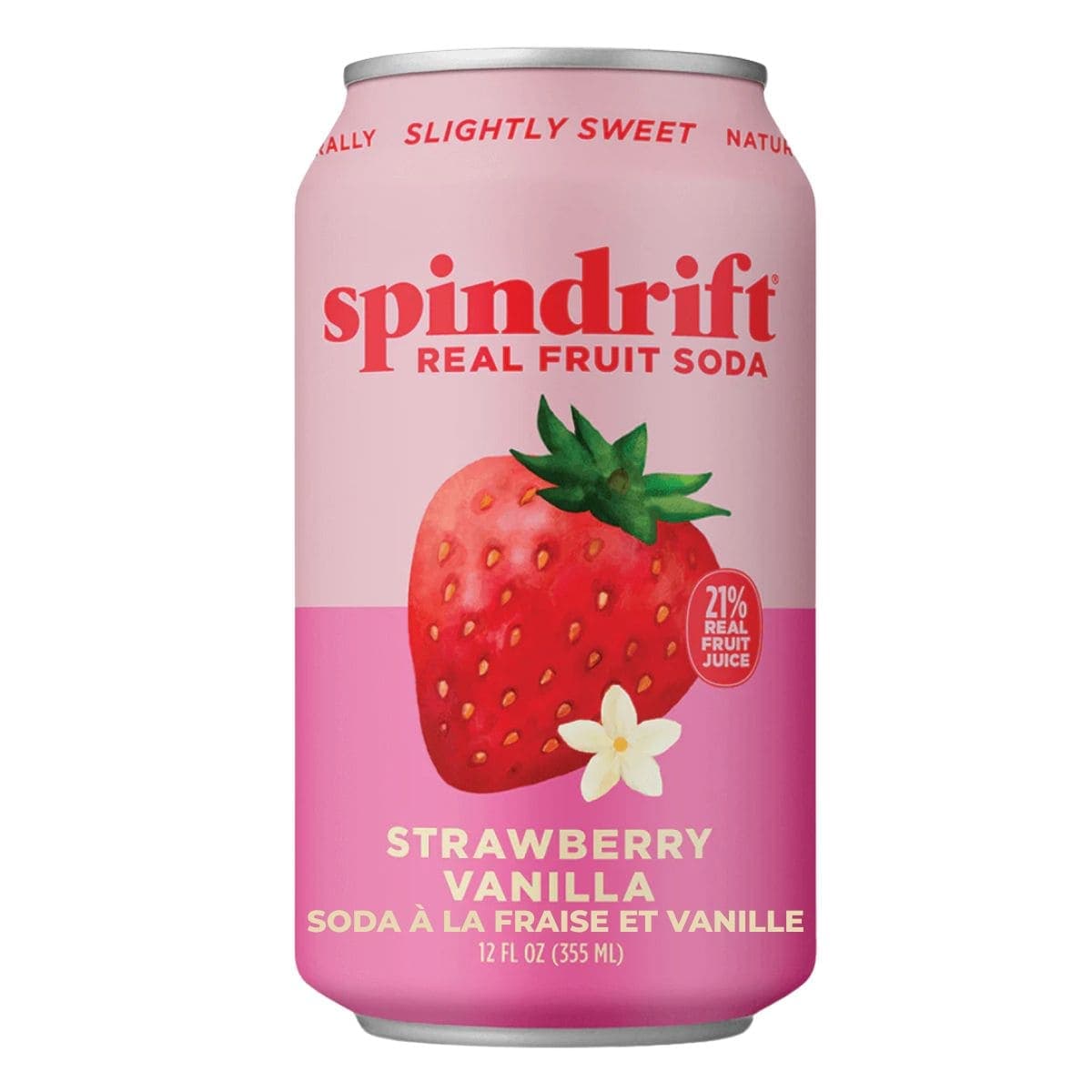 Spindrift Soda Strawberry Vanilla, 355 mL