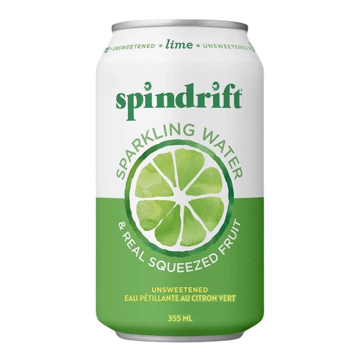 Spindrift Sparkling Water With Real Fruit Lime, 355mL