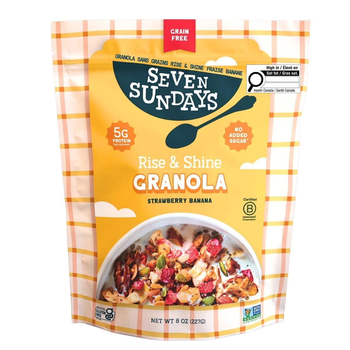 Seven Sundays Grain Free Granola Rise & Shine Strawberry Banana, 227g