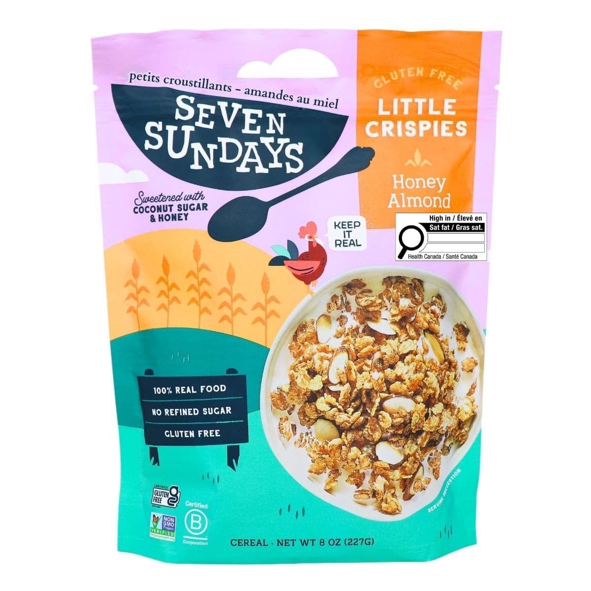 Seven Sundays Gluten-Free Little Crispies Cereal Honey Almond, 227g