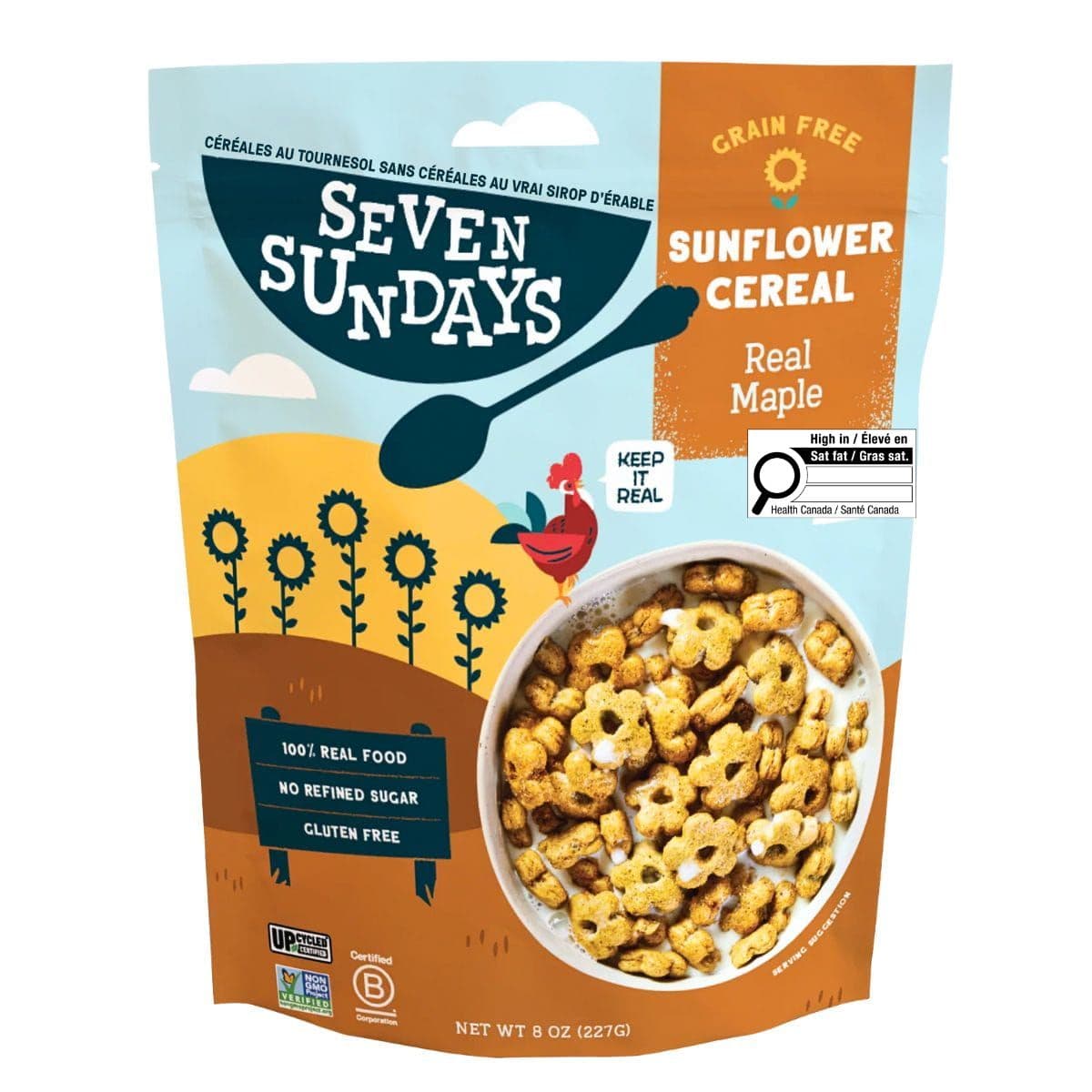 Seven Sundays Grain Free Sunflower Cereal Real Maple, 227g