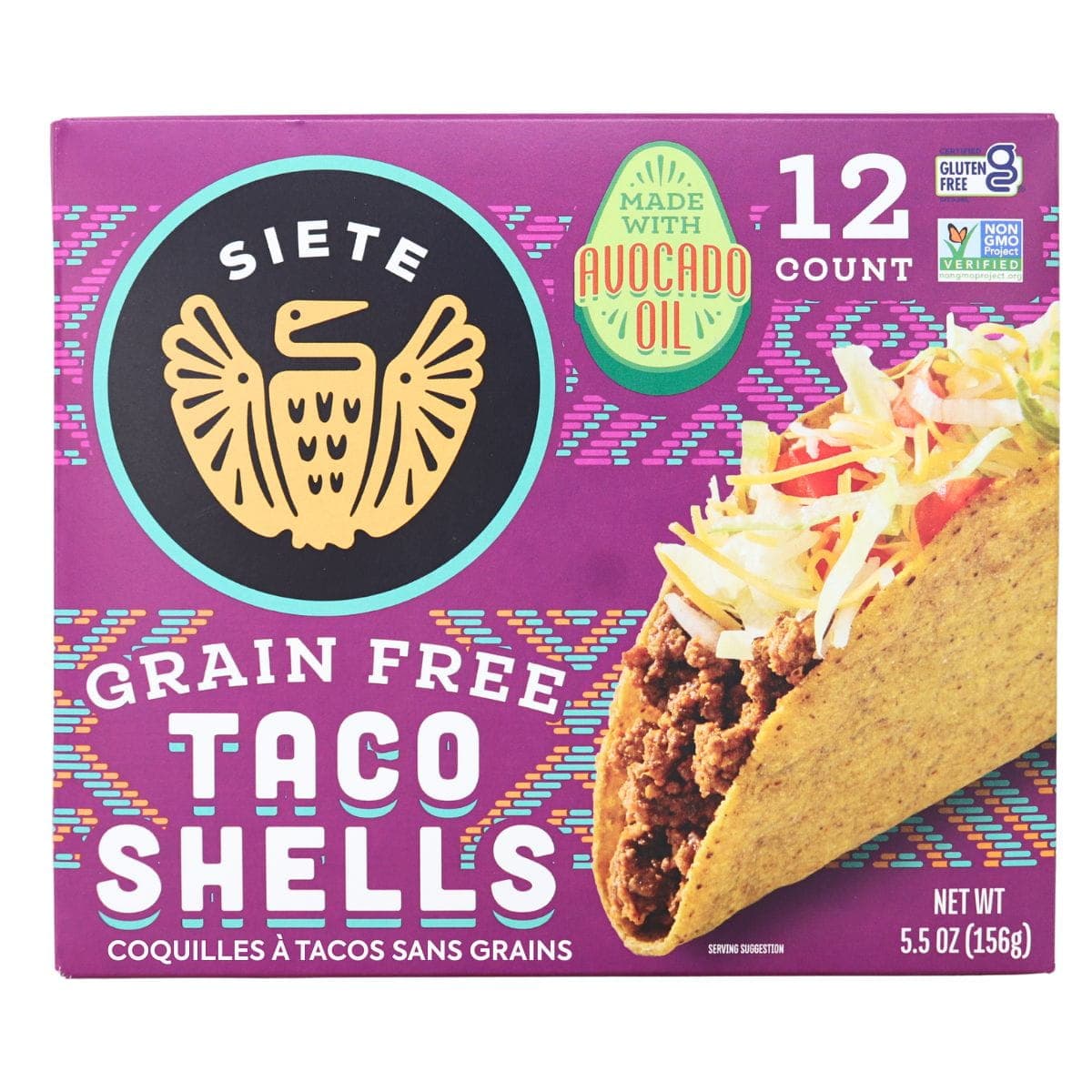 Siete Grain Free Taco Shells, 12 Count