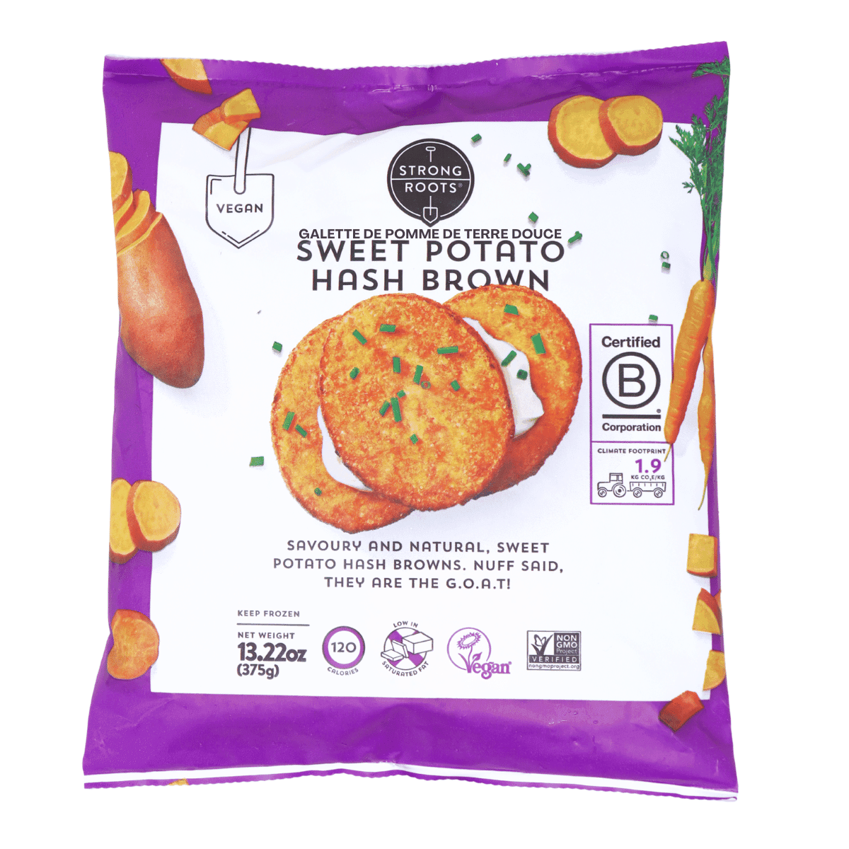 Strong Roots Sweet Potato Hash Browns, 375 g