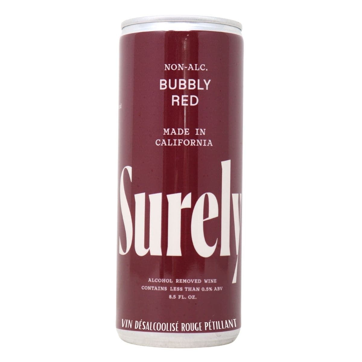 Surely Alcohol Removed Wine Bubbly Red, 250 mL