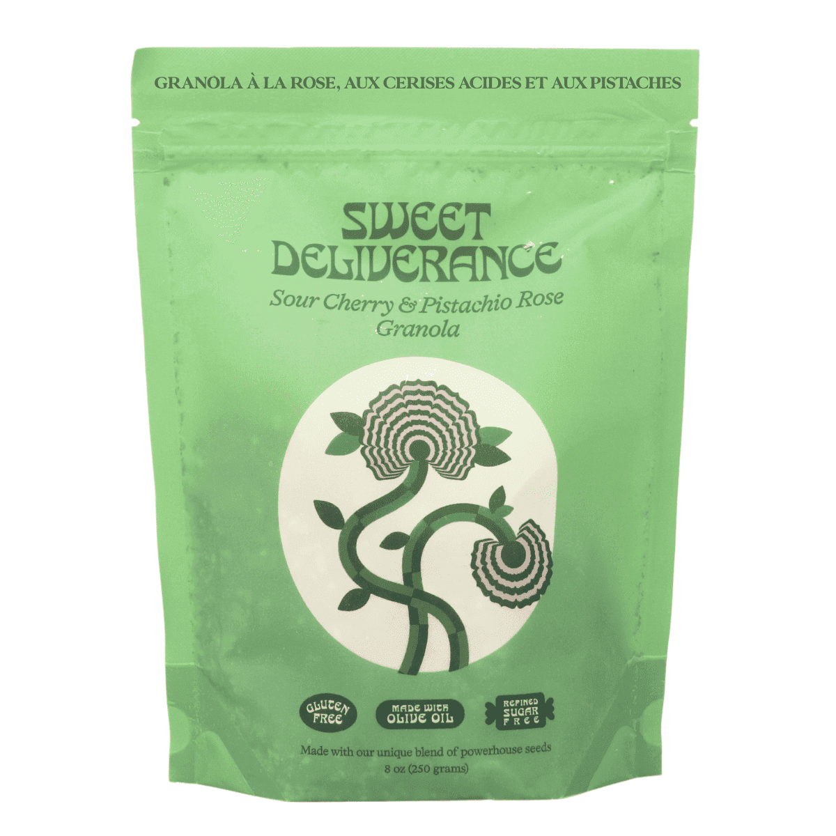 Sweet Deliverance Gluten-Free High-Fibre Granola Sour Cherry & Pistachio Rose, 250g