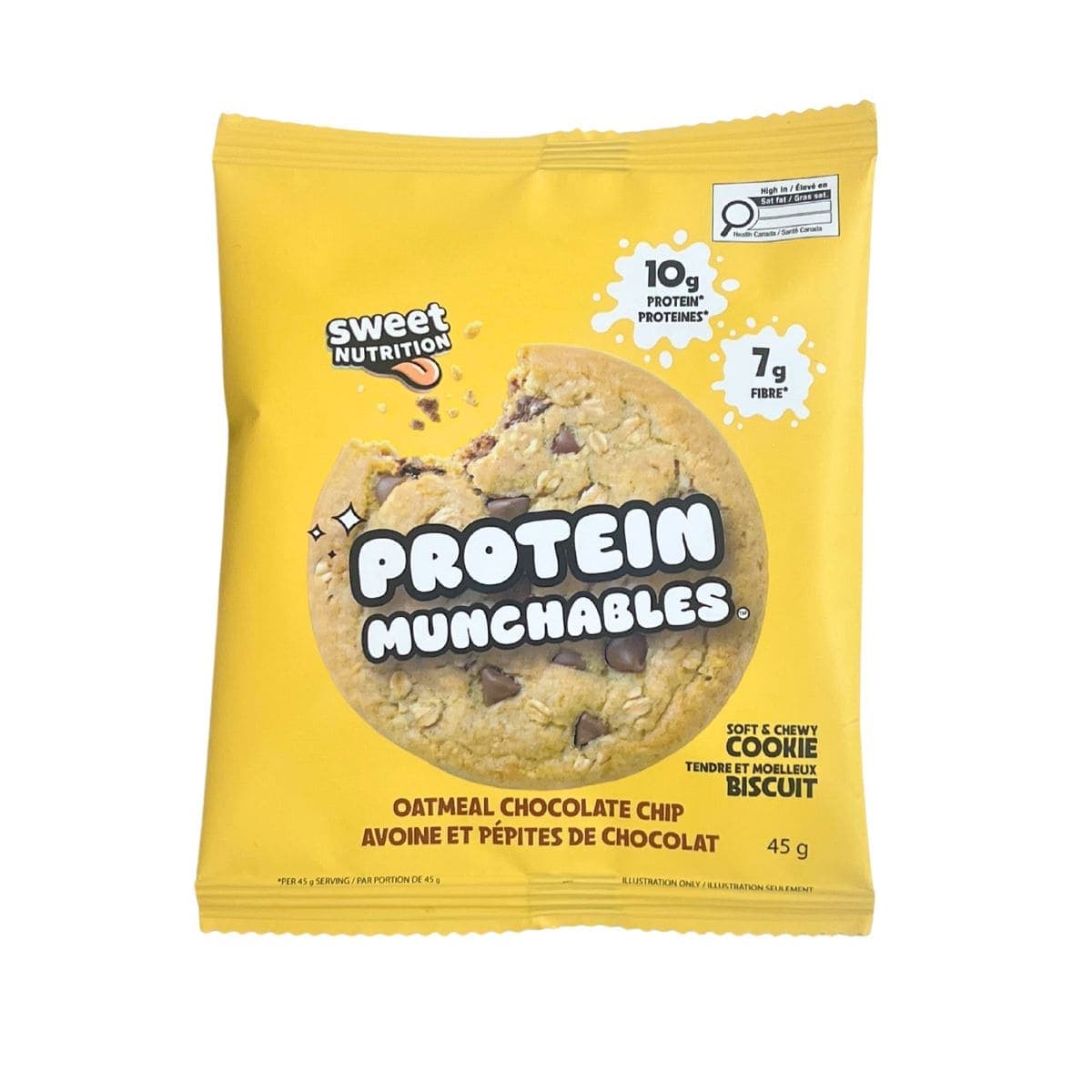 Sweet Nutrition Protein Munchables Soft Cookie Oatmeal Chocolate Chip, 45g