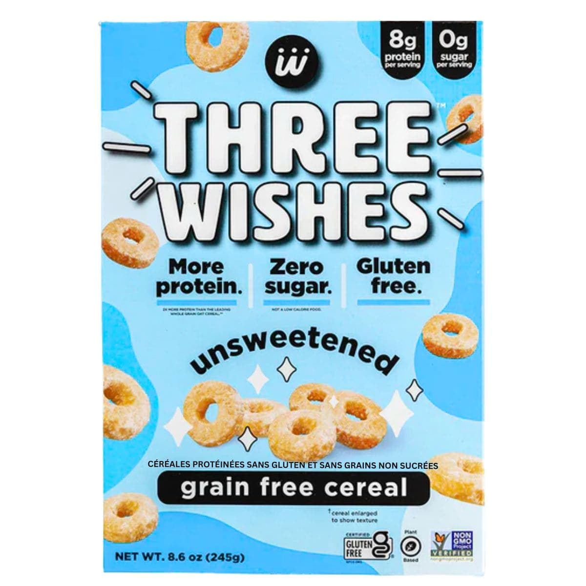 Three Wishes Gluten-Free Protein Cereal Unsweetened, 245g