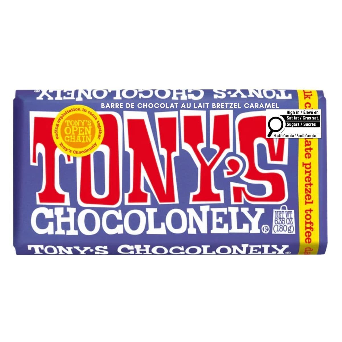 Tony's Chocolonely Milk Chocolate Pretzel Toffee, 180g
