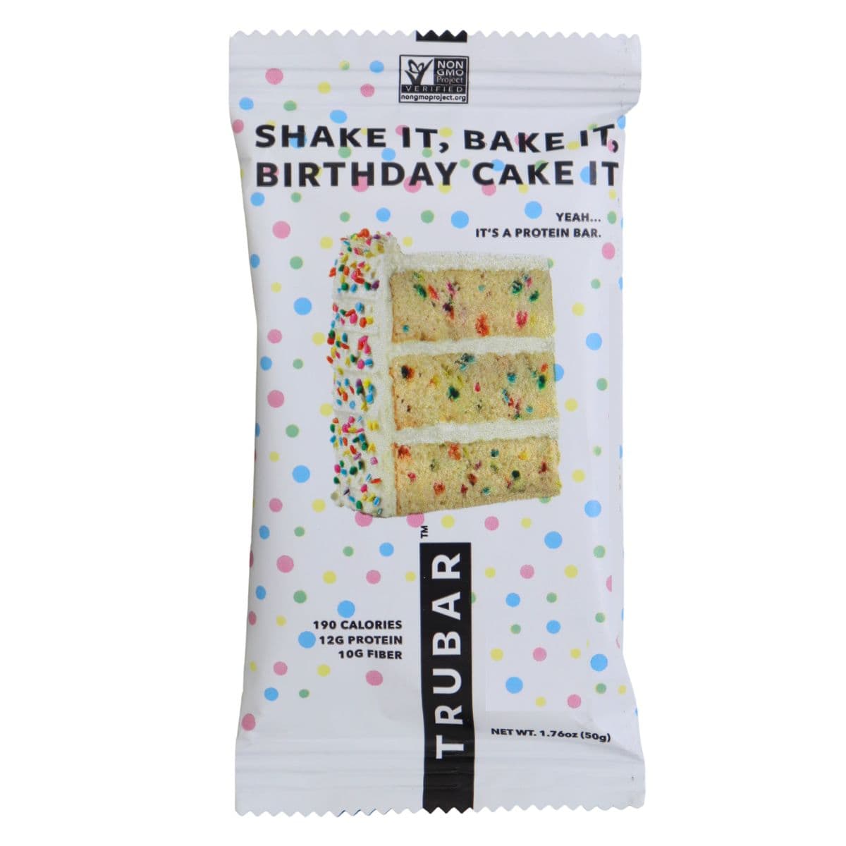 TRUBAR Plant-Based Snack Bar Shake It, Bake It, Birthday Cake It, 50 g