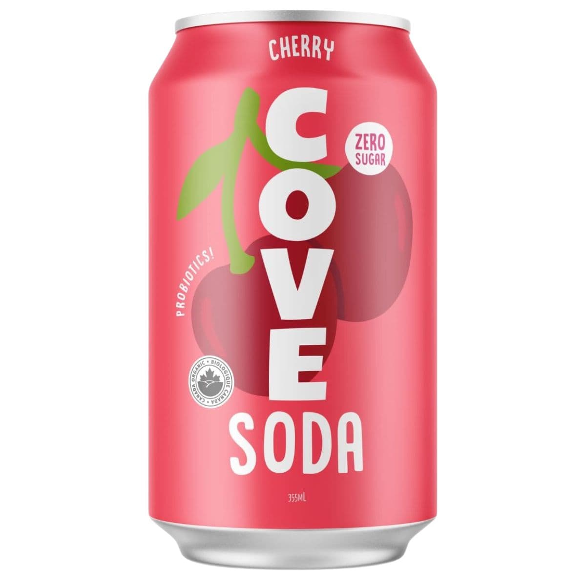 Cove Zero Sugar Probiotic Soda Cherry, 355ml