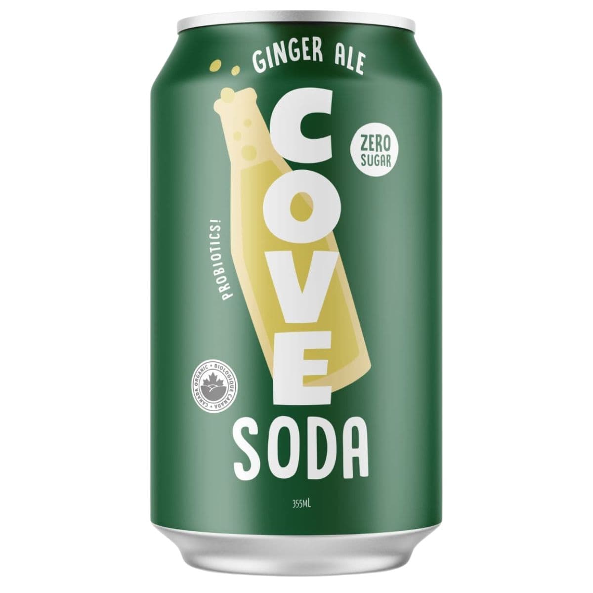 Cove Zero Sugar Probiotic Soda Ginger Ale, 355ml