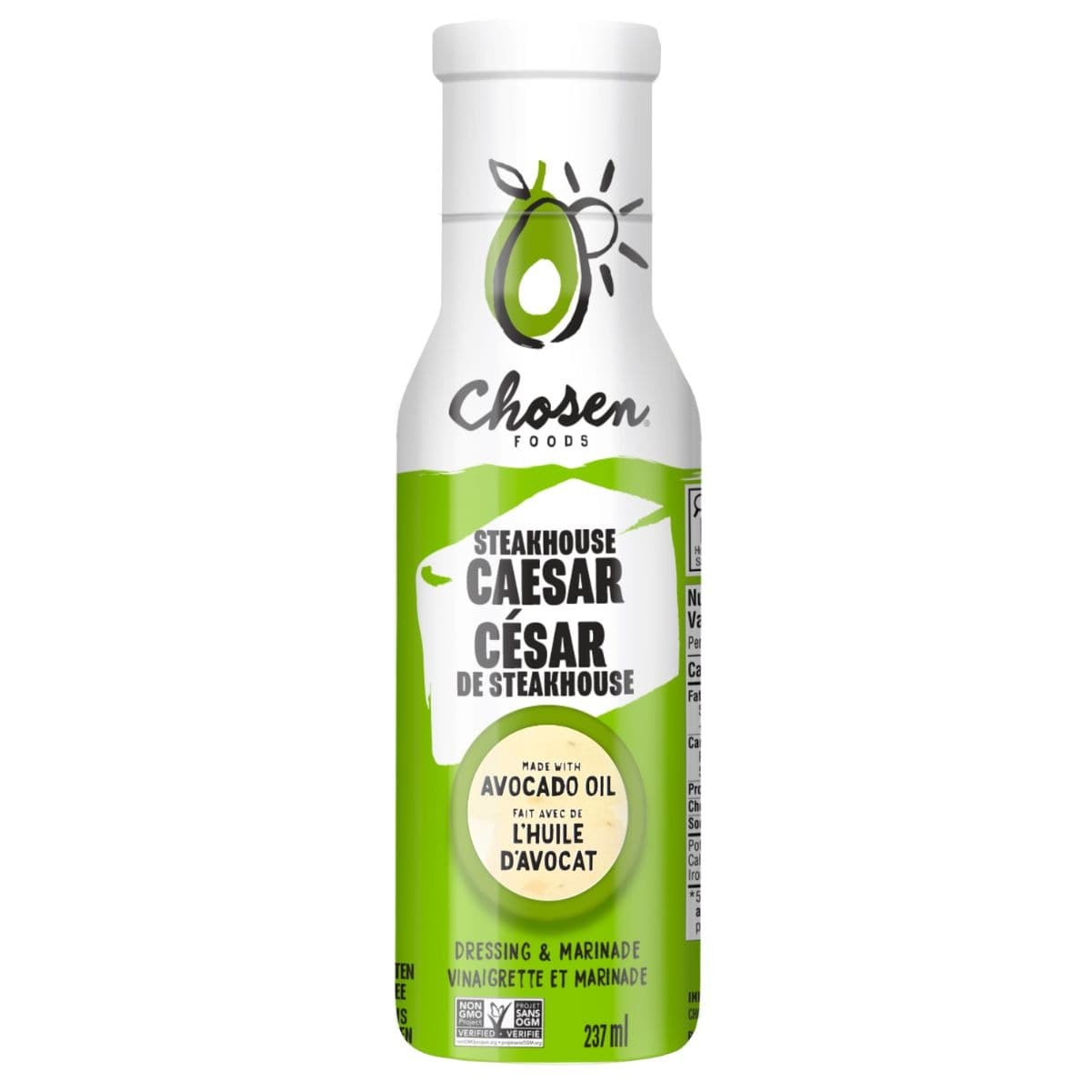 Chosen Foods Steakhouse Caesar Dressing & Marinade with Avocado Oil, 237ml