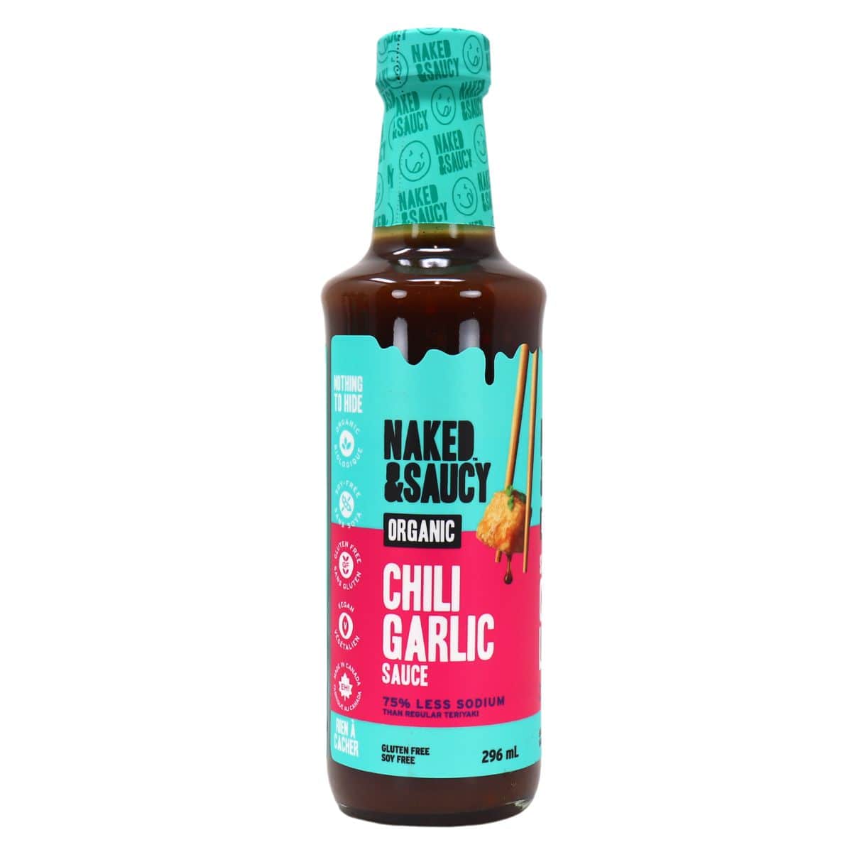 Naked & Saucy Organic Chili Garlic Sauce, 296ml