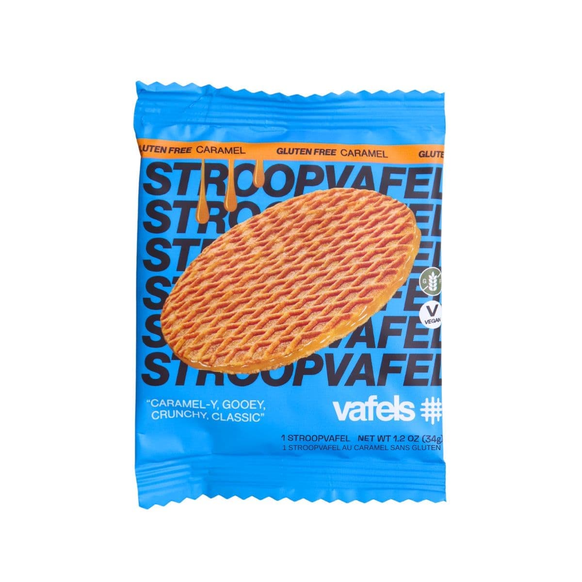 Vafels Gluten-Free Stroopwafel Caramel, 34 g