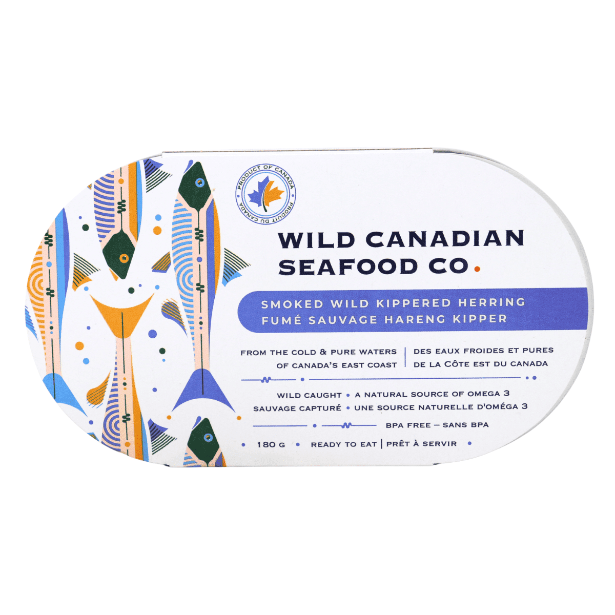 Wild Canadian Seafood Co. Smoked Wild Kippered Herring, 180g