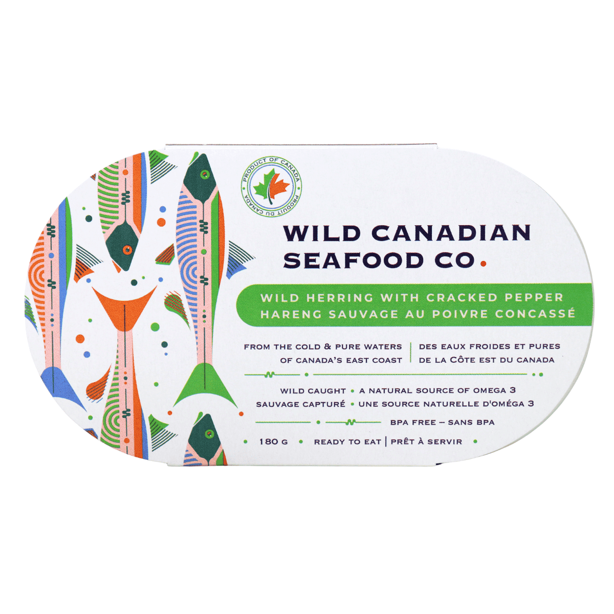 Wild Canadian Seafood Co. Wild Herring with Cracked Pepper, 180g