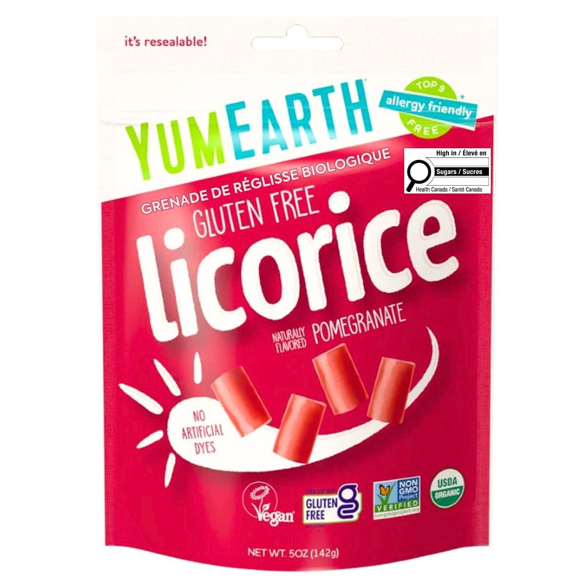 YumEarth Organic Licorice Pomegranate, 142g
