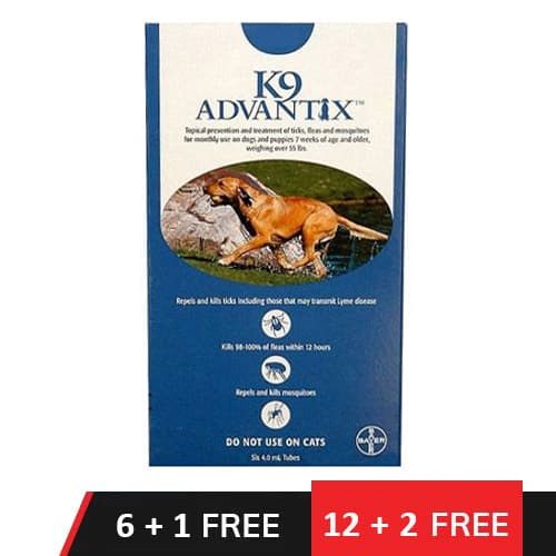 K9 Advantix Extra Large Dogs Over 55 Lbs (Blue) 4 Doses