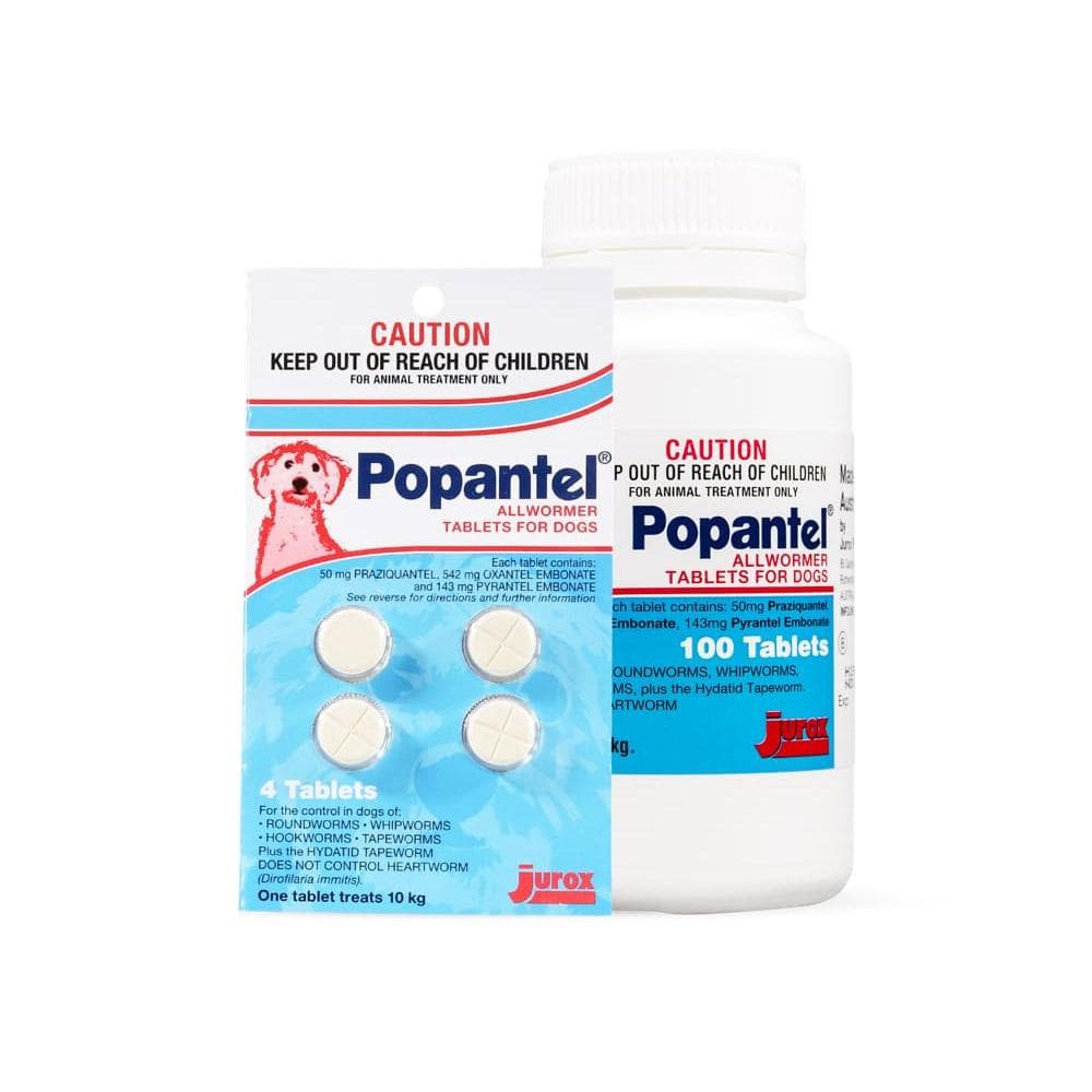 Popantel Allwormer For Dogs 10 Kgs (22 Lbs) 4 Tablet